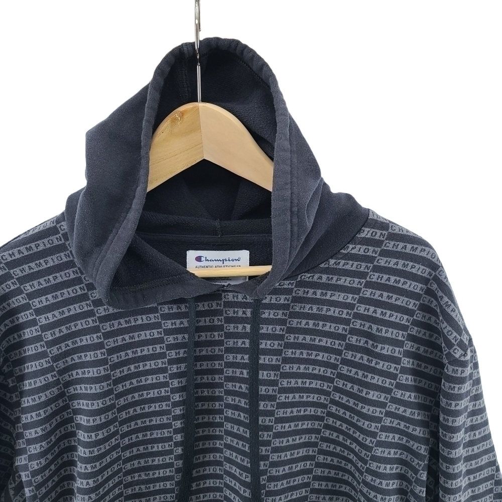 CHAMPION Logo Print Hoodie Sweater Sweatshirt Streetwear XL Kangaroo Pocket